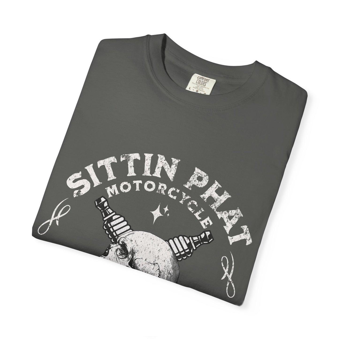 Motorcycle Club T-Shirt - Sittin Phat Down South, Skulls and Parts