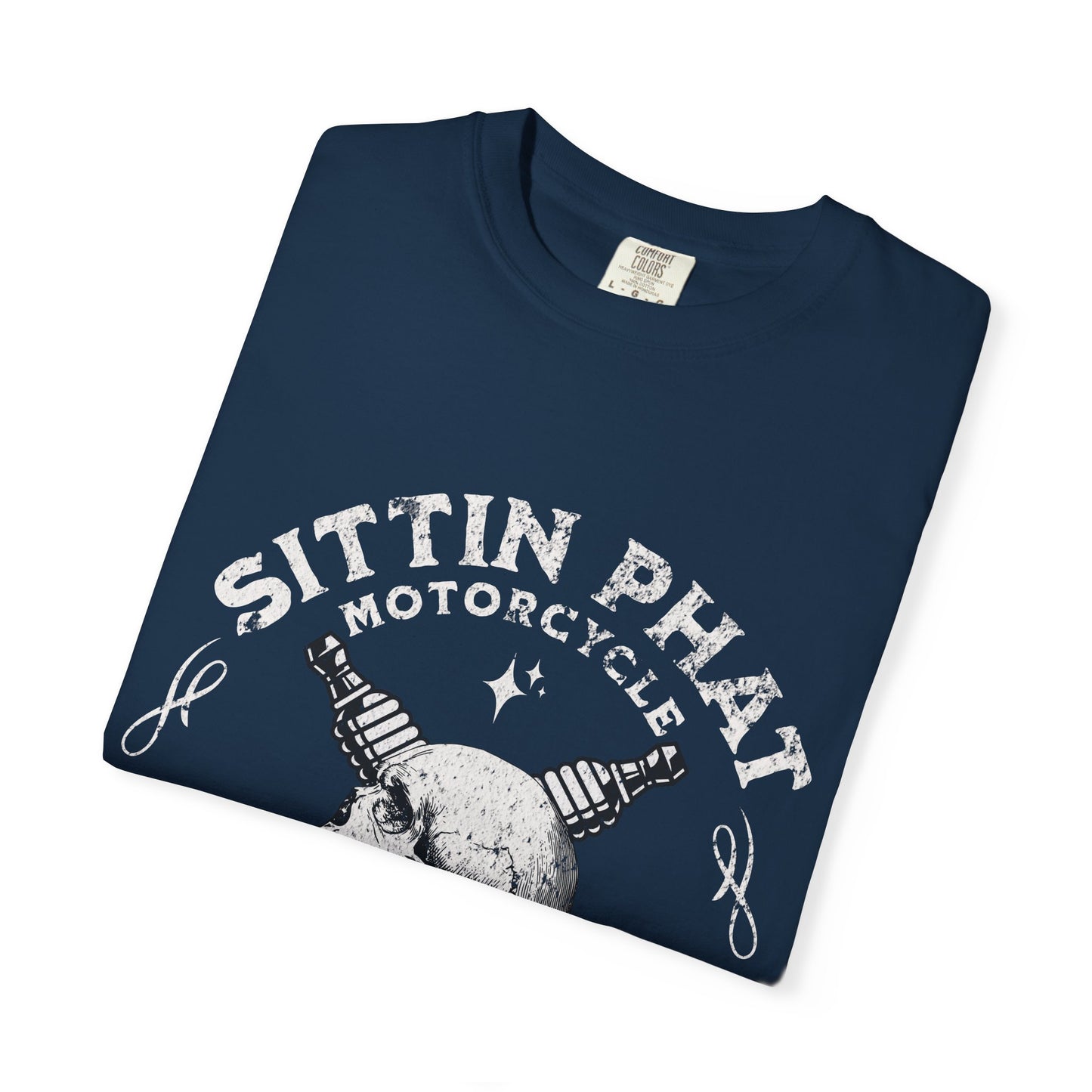 Motorcycle Club T-Shirt - Sittin Phat Down South, Skulls and Parts