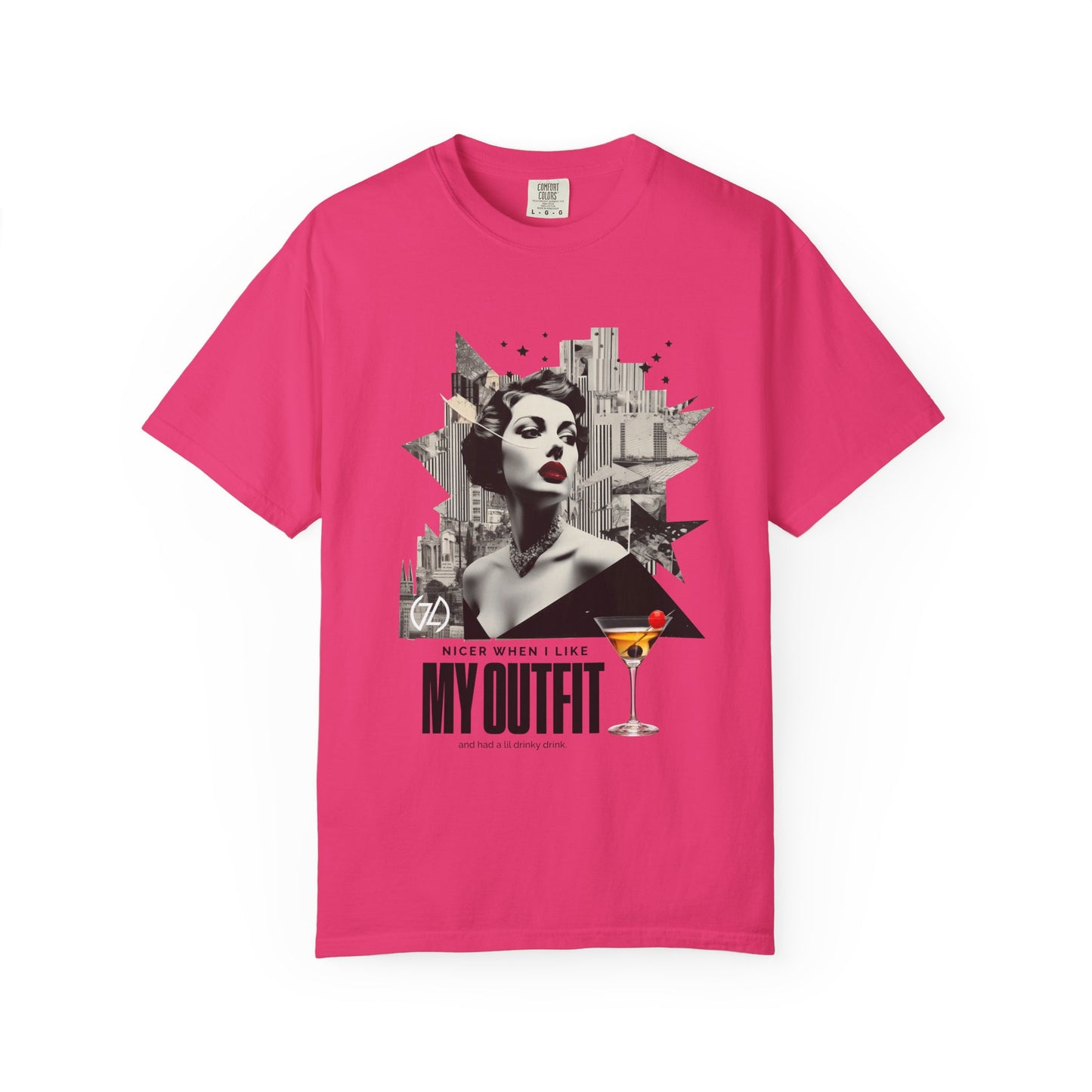 Chic Graphic Tee - 'My Outfit' Design, Fashion and Alcohol
