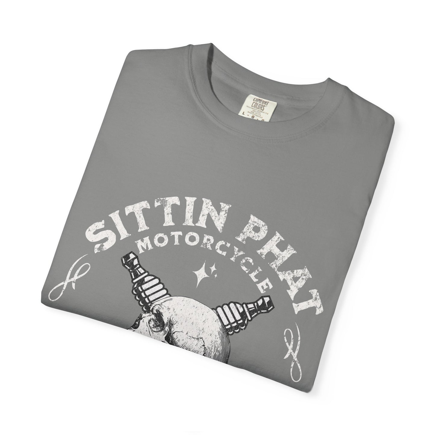 Motorcycle Club T-Shirt - Sittin Phat Down South, Skulls and Parts