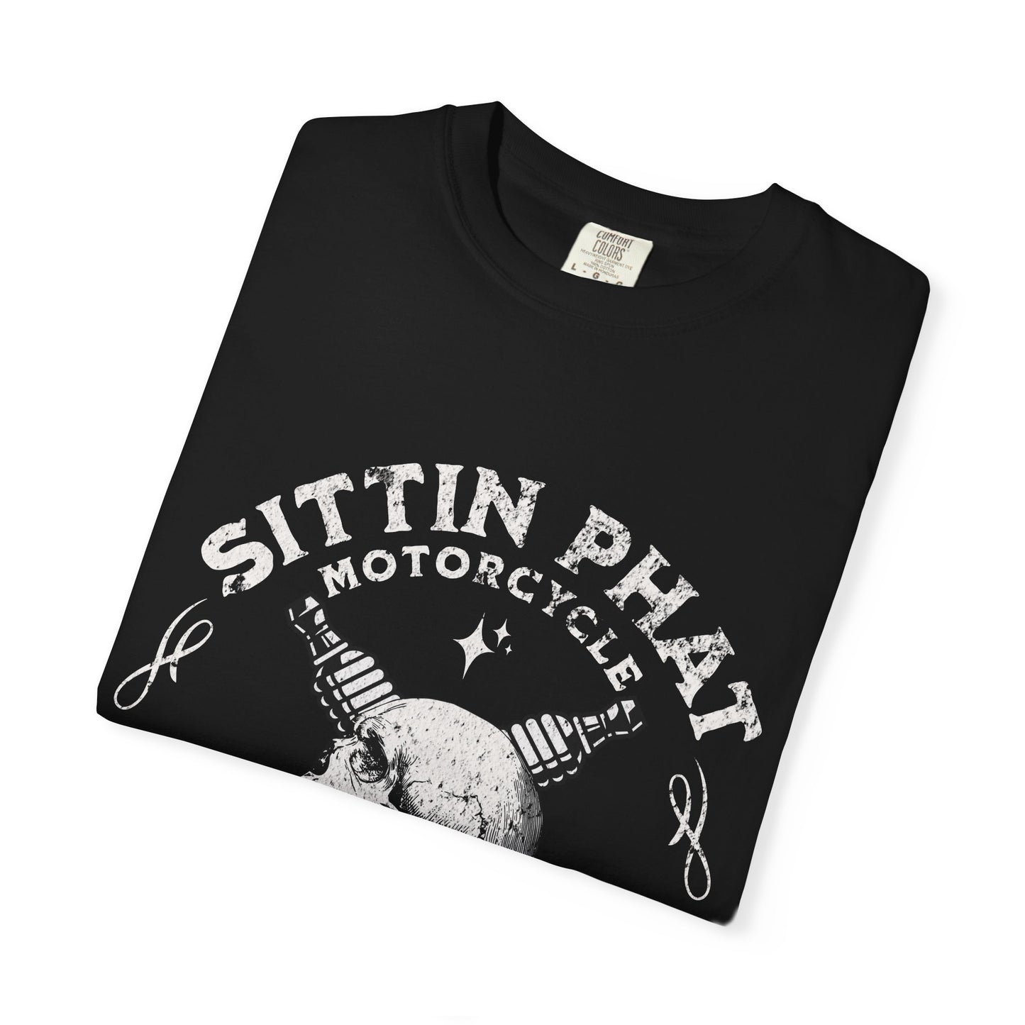 Motorcycle Club T-Shirt - Sittin Phat Down South, Skulls and Parts