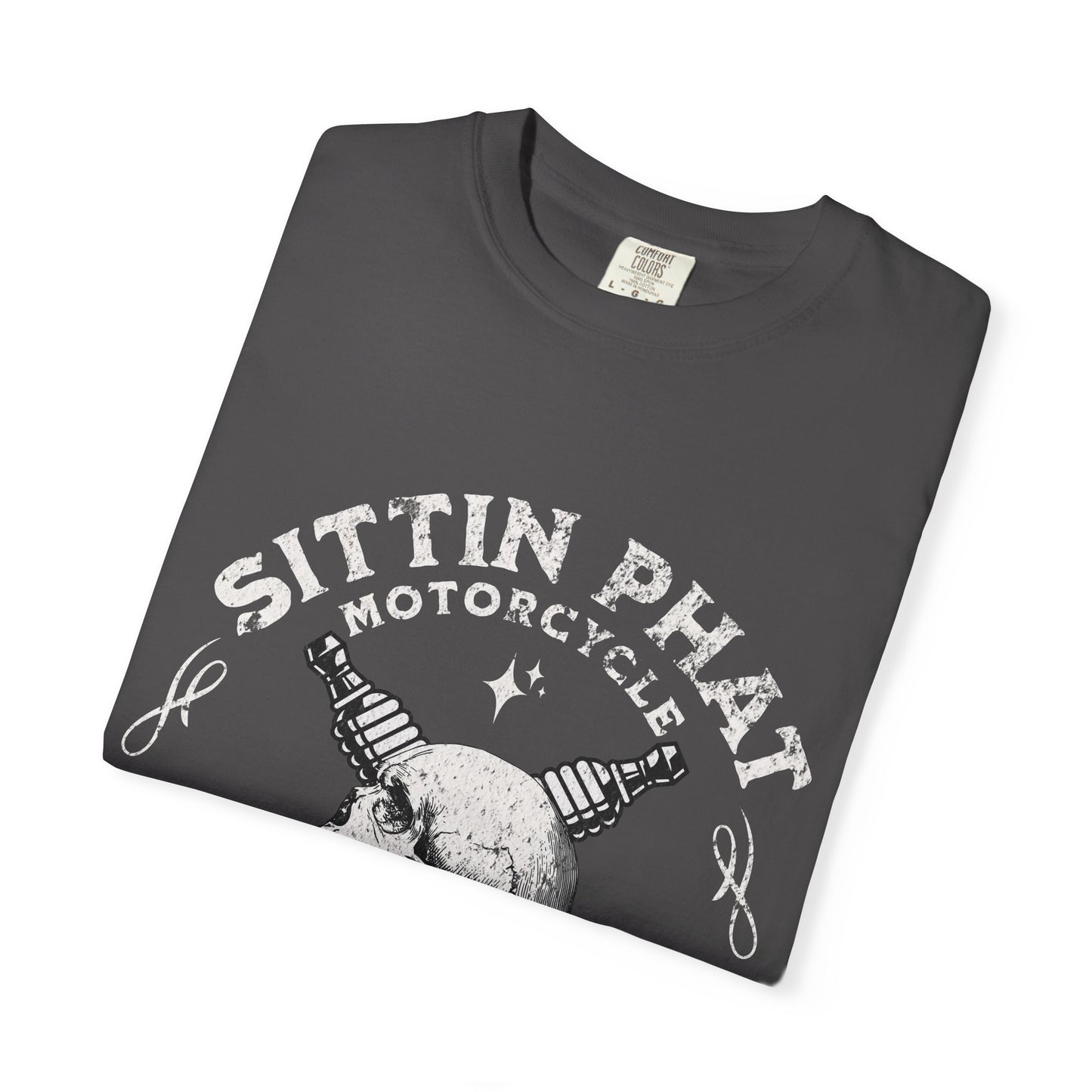 Motorcycle Club T-Shirt - Sittin Phat Down South, Skulls and Parts