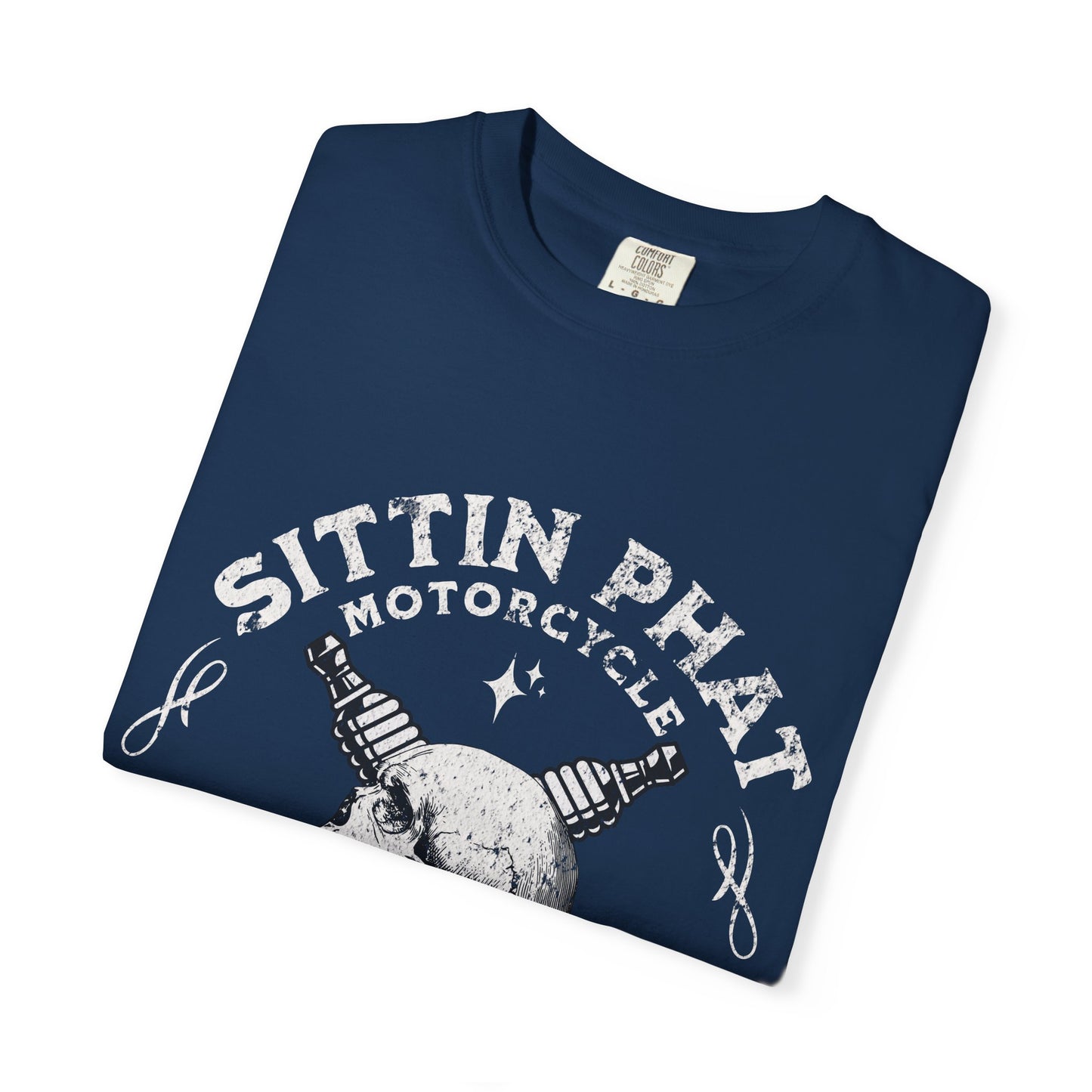 Motorcycle Club T-Shirt - Sittin Phat Down South, Skulls and Parts