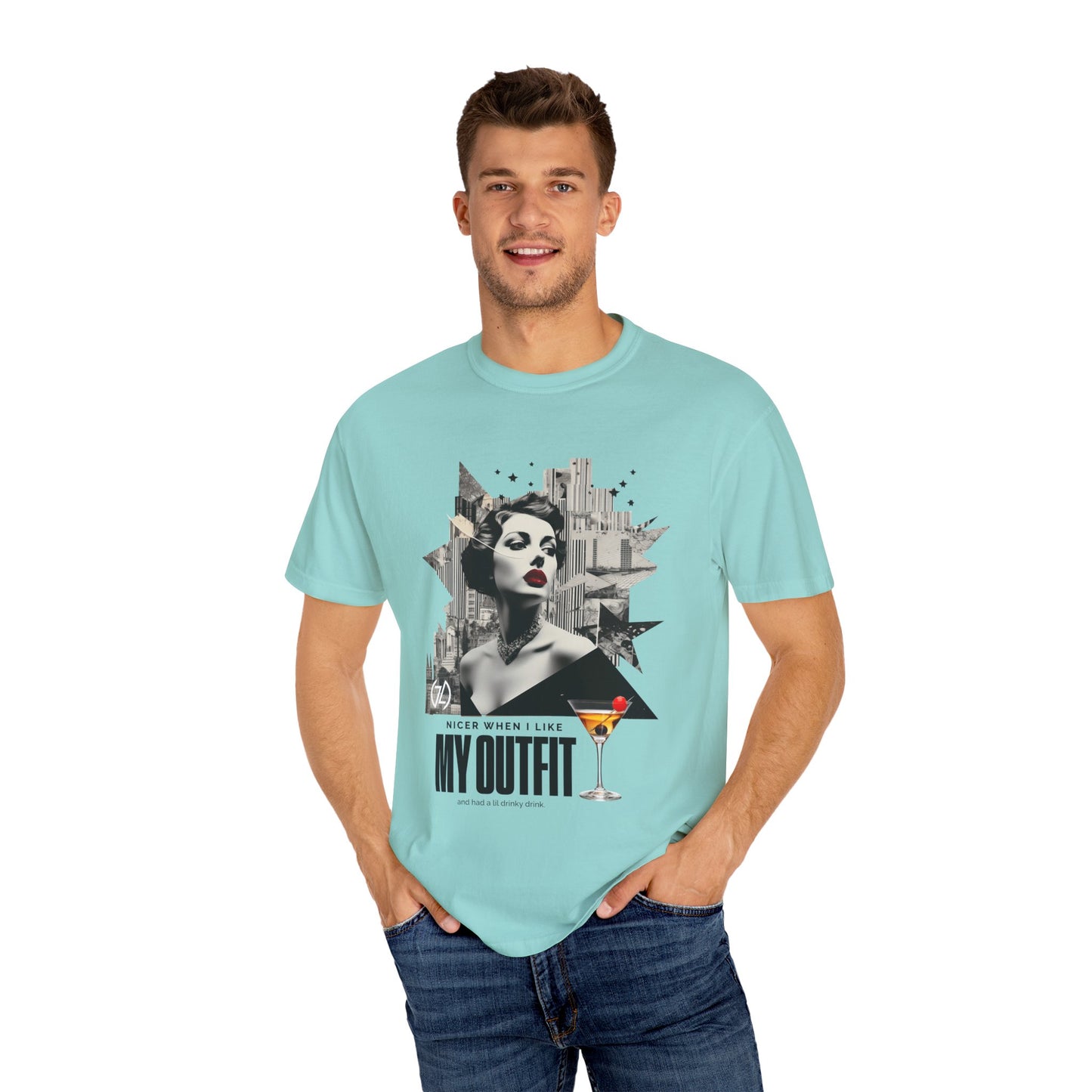 Chic Graphic Tee - 'My Outfit' Design, Fashion and Alcohol