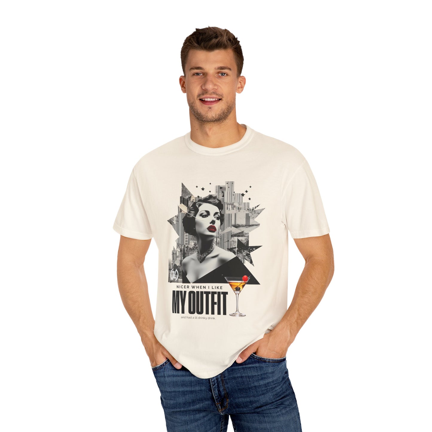 Chic Graphic Tee - 'My Outfit' Design, Fashion and Alcohol