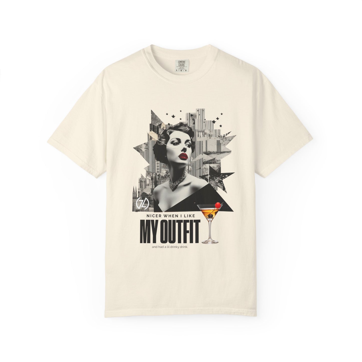 Chic Graphic Tee - 'My Outfit' Design, Fashion and Alcohol