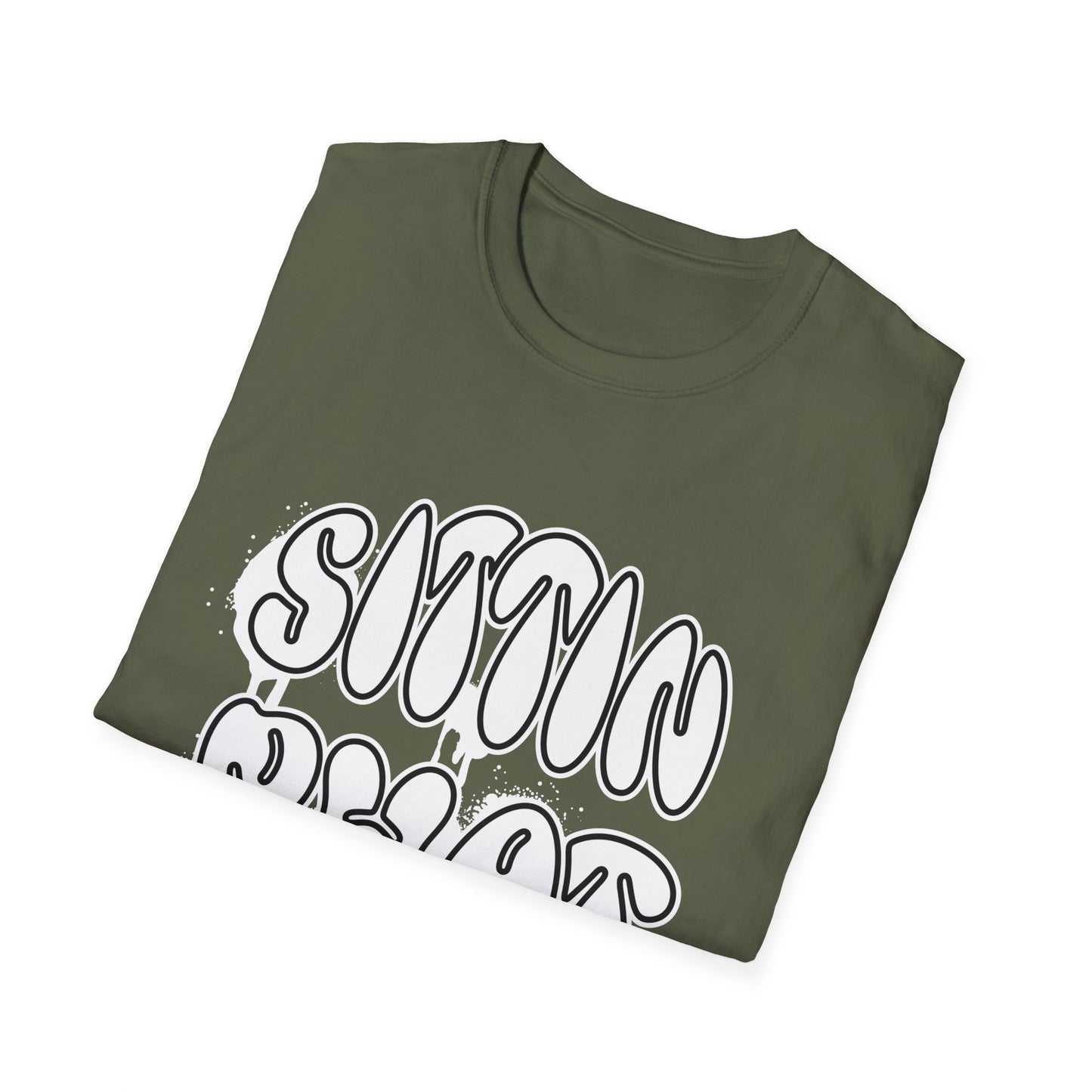 Sittin Phat Down South Retro, Drippy, Graffiti Unisex Softstyle T-Shirt